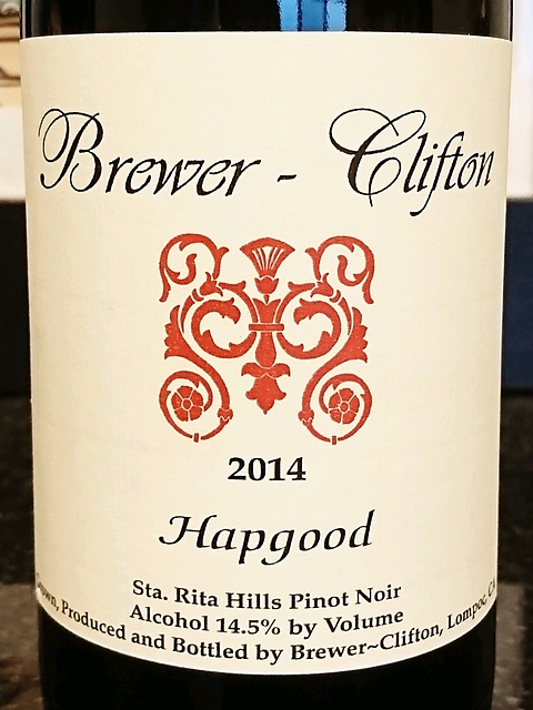 Brewer Clifton Hapgood Pinot Noir(ブリュワー・クリフトン ハップグッド ピノ・ノワール)