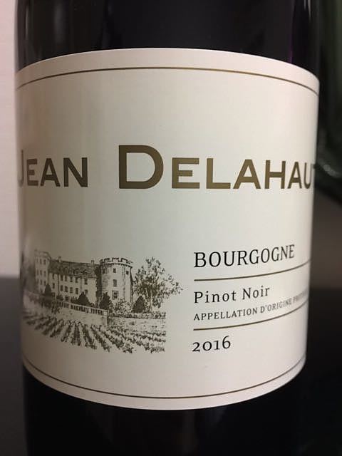 Jean Delahaut Bourgogne Pinot Noir(ジャン・ドゥラオー ブルゴーニュ ピノ・ノワール)