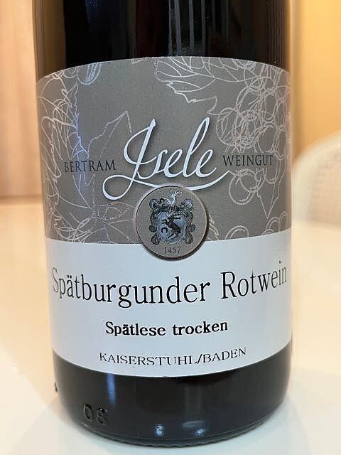 Bertram Isele Spätburgunder Rotwein Spätlese trocken Achkarrer Castellberg(バートラム・イゼレ シュペートブルグンダー ロートヴァイン シュペトレーゼ トロッケン アッカーラー・カステルベルグ)