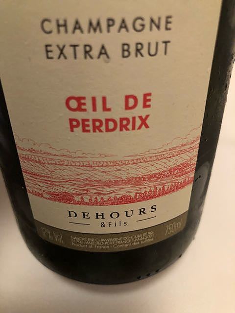 Dehours Oeil de Perdrix Rosé Extra Brut(デウール ウィユ・ドゥ・ペルドリ ロゼ エクストラ・ブリュット)