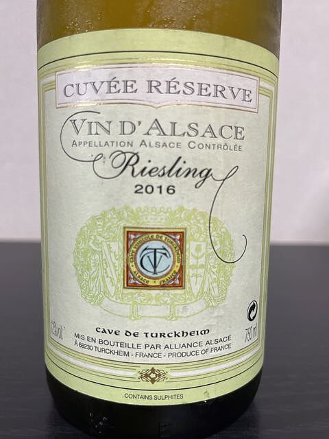 Cave de Turckheim Riesling Cuvée Réserve(カーヴ・ド・テュルクハイム リースリング キュヴェ・レゼルヴ)