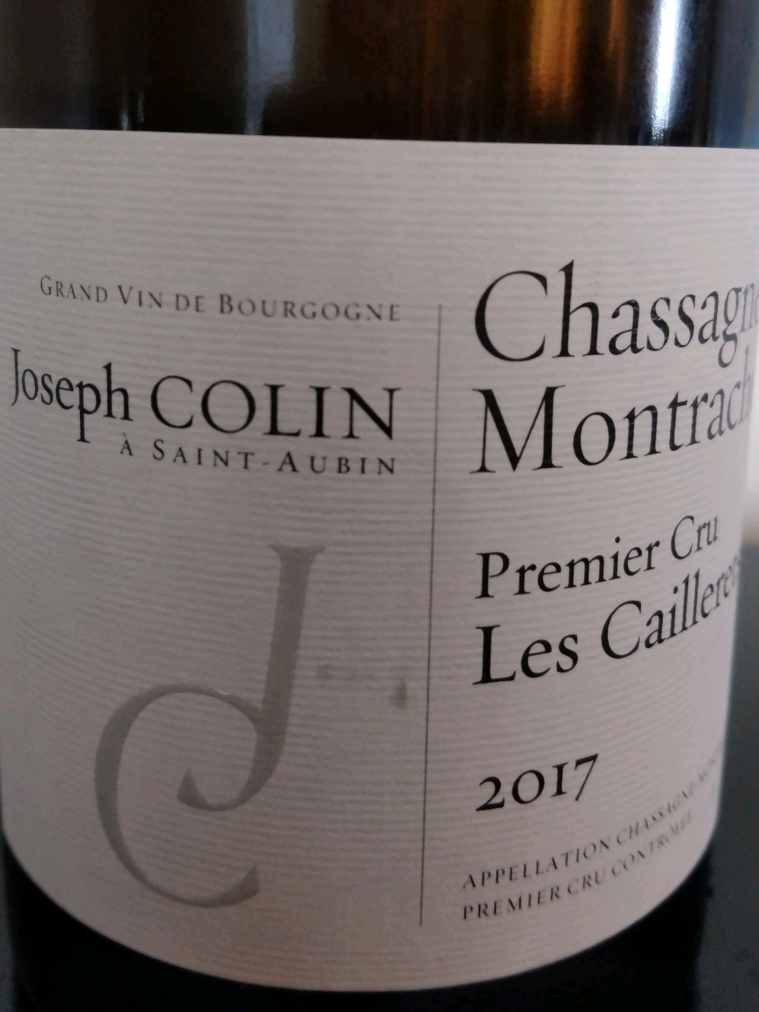 Joseph Colin 2020ワイン Chassagne Montrachet 1er Cru Vide Bourse・Joseph Colin・2020