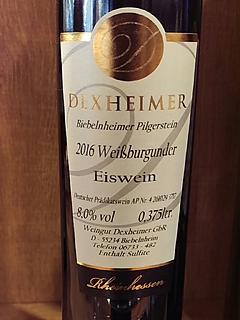 Dexheimer Biebelnheimer Pilgerstein Weissburgunder Eiswein