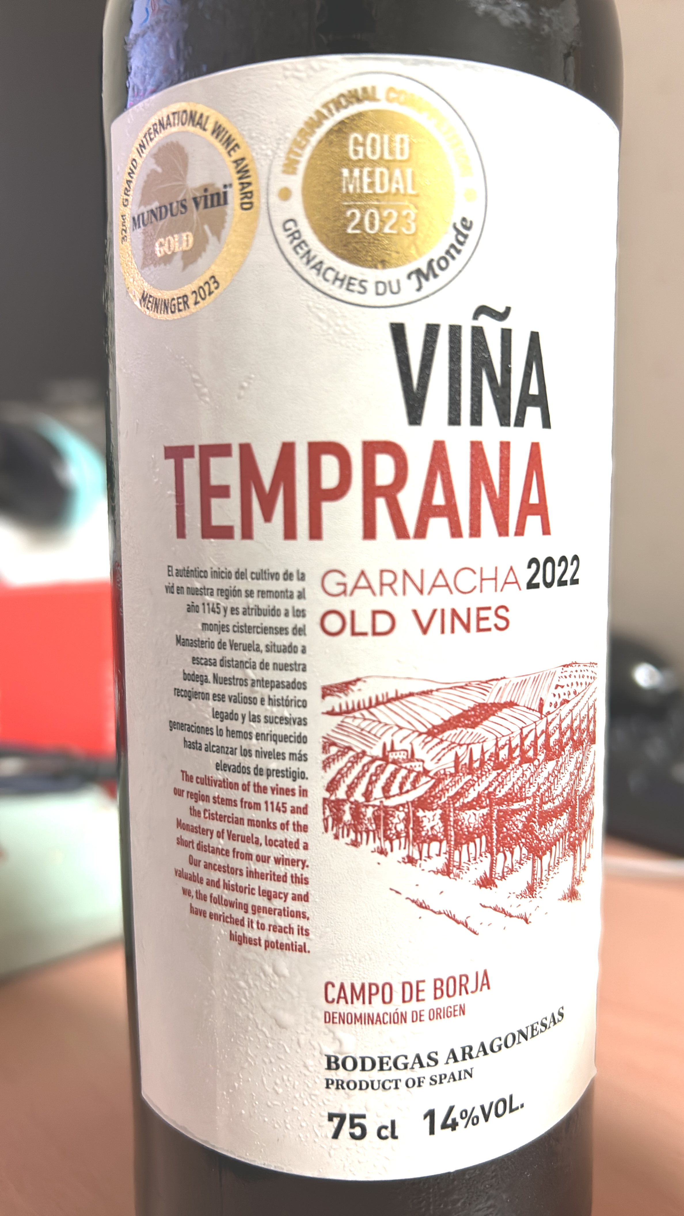 Vina Temprana Old Vines Garnacha(ビニャ・テンプラーナ