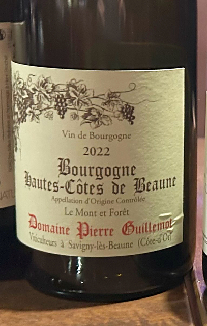 Dom. Pierre Guillemot Bourgogne Hautes Côtes de Beaune Le Mont et Forêt(ドメーヌ・ピエール・ギュイルモ ブルゴーニュ・オート・コート・ド・ボーヌ ル・モン・エ・フォレ)