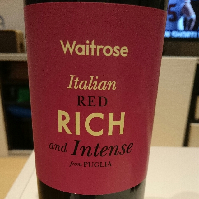 Waitrose Italian Red Rich and Intense(ウェイトローズ Vinica 無料のワインアプリ