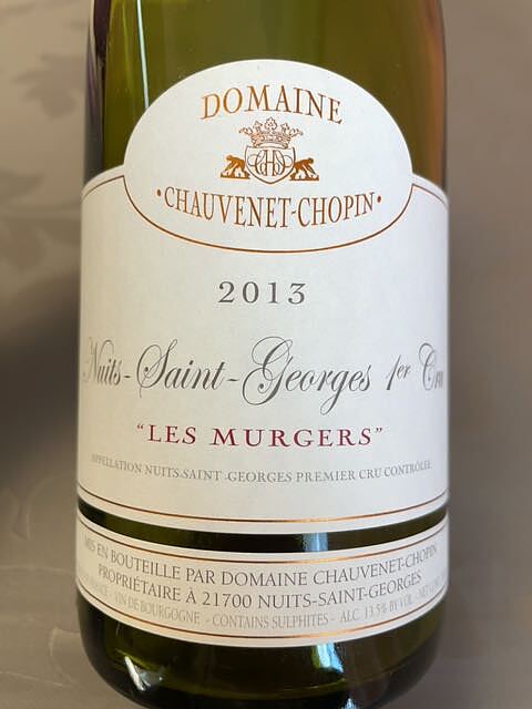 Chauvenet Chopin Nuits Saint Georges 1er Cru Les Murgers(ショーヴネ・ショパン ニュイ サン・ジョルジュ プルミエ・クリュ レ・ミュルジュ)