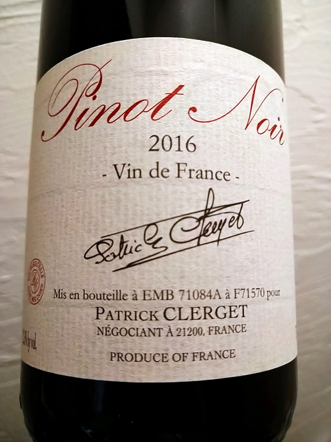 Patrick Clerget Pinot Noir Vin de France