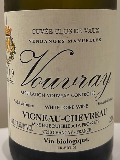 Dom. Vigneau Chevreau Vouvray Cuvée Clos de Vaux