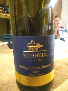 Korrell Riesling Spätlese Paradies(コレル リースリング シュペトレーゼ パラディース)