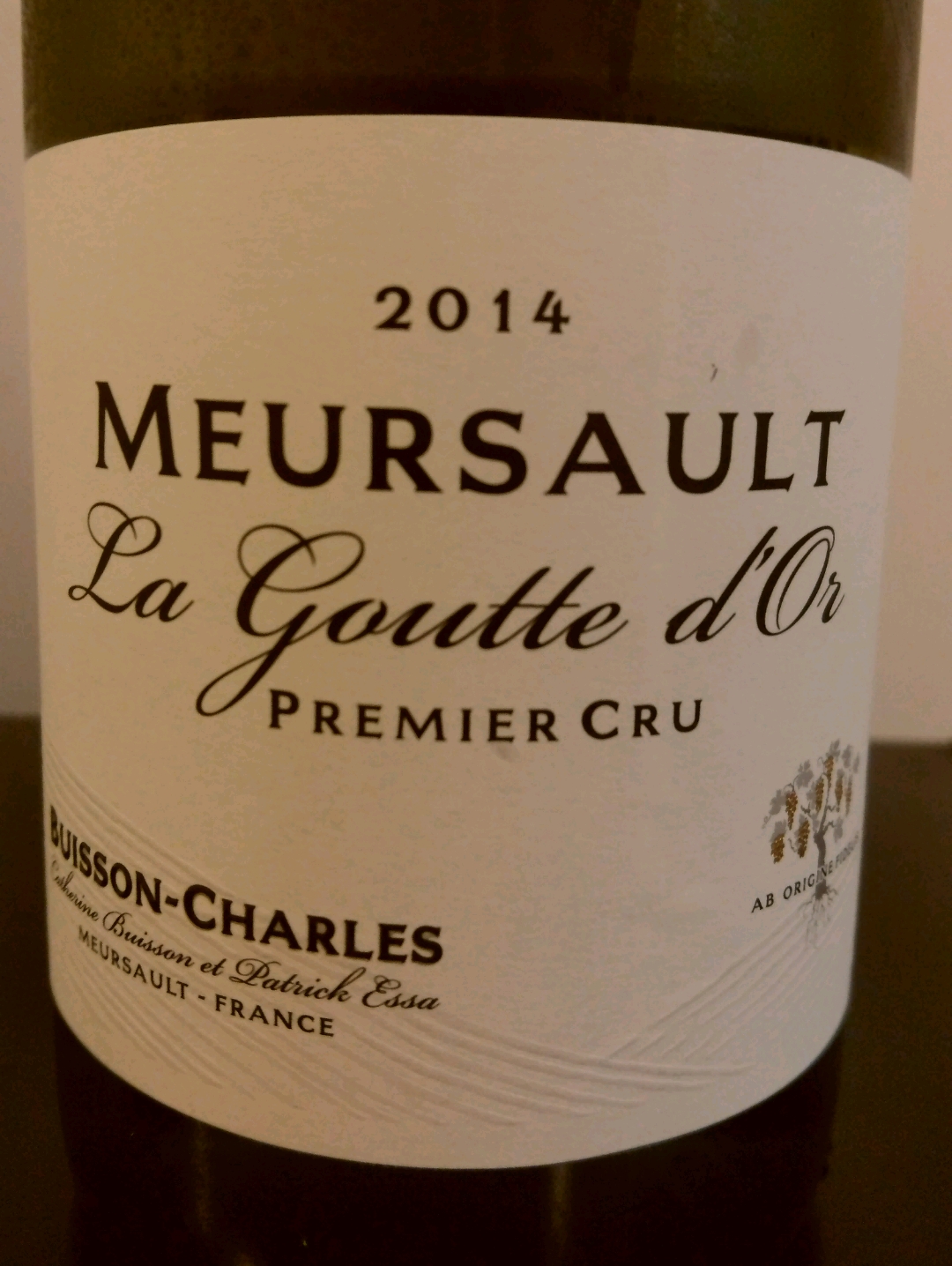 Dom Buisson Charles Meursault 1er Cru Goutte Vinica 無料のワインアプリ