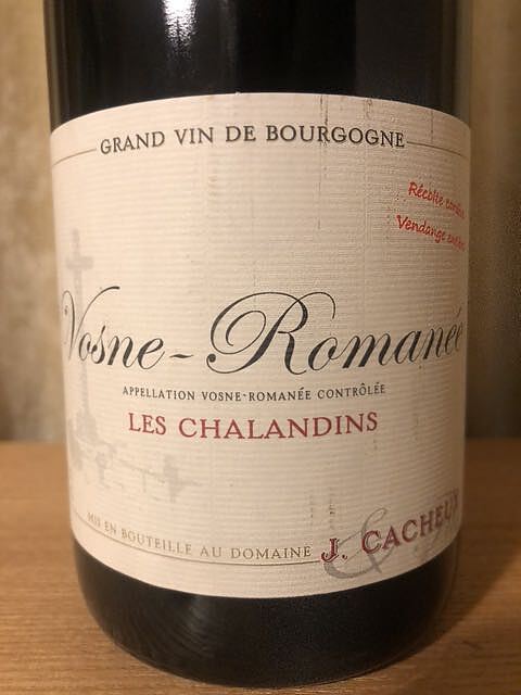 J. Cacheux Vosne Romanée Les Chalandins Vendange Entières