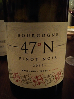 Marchand Tawse Bourgogne Pinot Noir 47°N(マルシャン・トーズ ブルゴーニュ ピノ・ノワール)