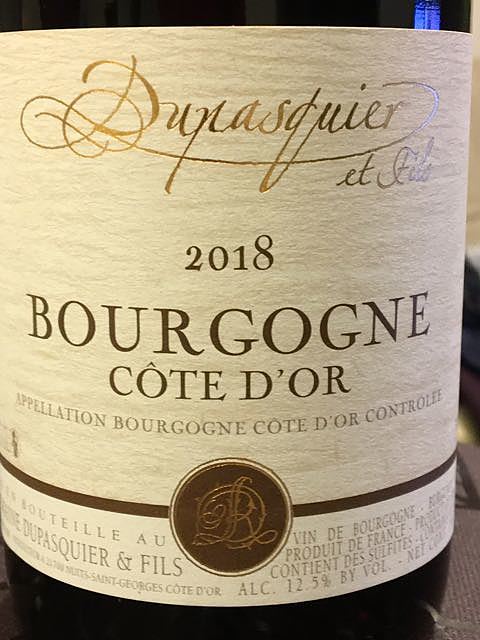 Dupasquier & Fils Bourgogne Côte d'Or Rouge(デュパスキエ ブルゴーニュ コート・ドール ルージュ)