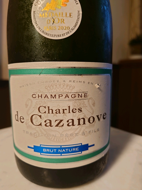 Charles de Cazanove Tradition Père & Fils Brut Nature(シャルル・ド・カザノーヴ トラディション・ペール・エ・フィス ブリュット ナチュール)