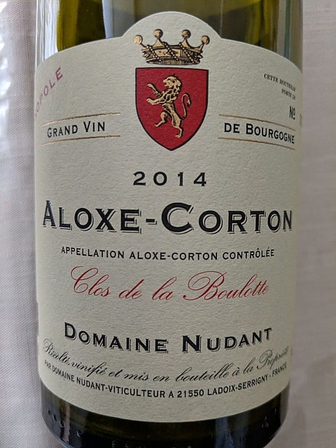 Dom. Nudant Aloxe Corton Clos de la Boulotte(ドメーヌ・ヌダン アロース・コルトン クロ・ド・ラ・ブロット)