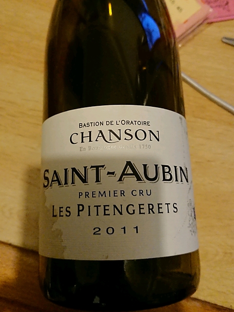 Chanson Saint Aubin 1er Cru Les Pitengerets(シャンソン サン・トーバン プルミエ・クリュ レ・ピタンジュレ)