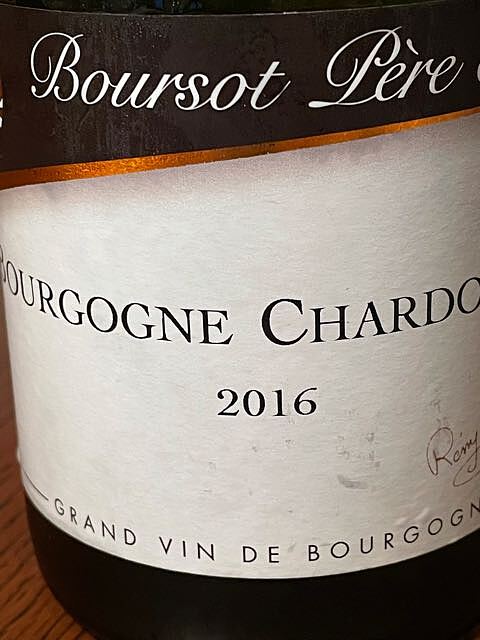 Boursot Père & Fils Bourgogne Chardonnay(ブルソ・ペール・エ・フィス ブルゴーニュ シャルドネ)