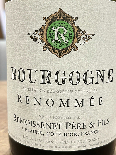 Remoissenet Père et Fils Bourgogne Blanc Renommée(ルモワスネ・ペール・エ・フィス ブルゴーニュ・ブラン ルノメ)