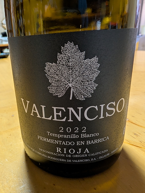 Valenciso Tempranillo Blanco Fermentado En Barrica