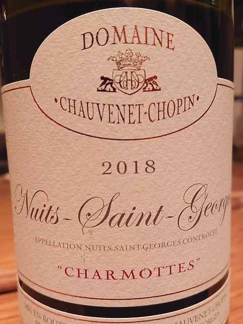 Chauvenet Chopin Nuits Saint Georges Charmottes