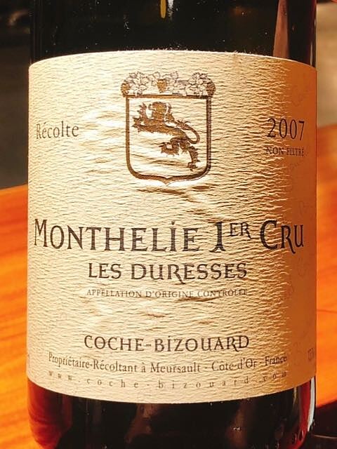 Alain Coche Bizouard Monthélie 1er Cru Les Duresses