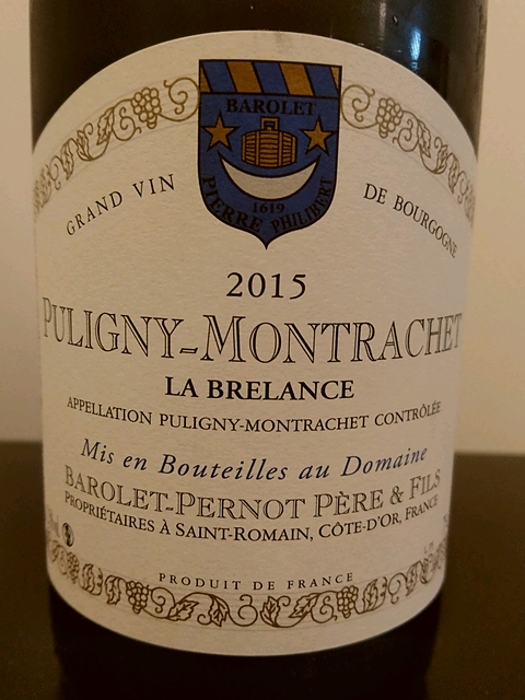 Barolet Pernot Père & Fils Puligny Montrachet La Brelance(バロレ・ペルノ・ペール・エ・フィス ピュリニー・モンラッシェ ラ・ブルランス)