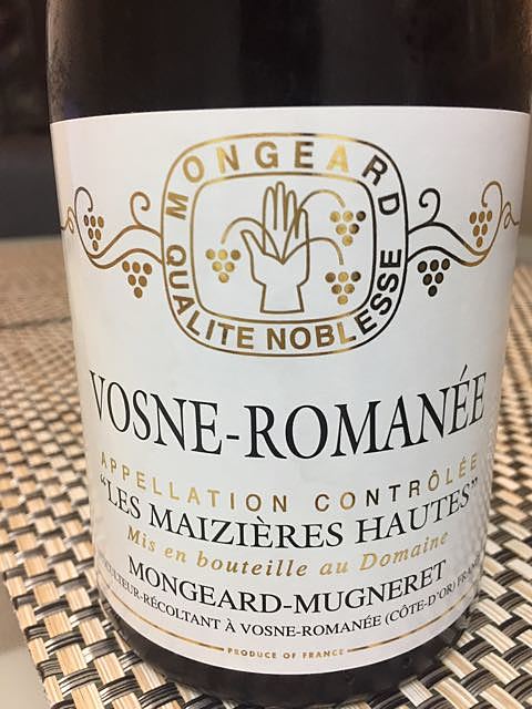 Mongeard Mugneret Vosne Romanée Les Maizières Hautes(モンジャール・ミュニュレ ヴォーヌ・ロマネ レ・マジエール・オー)