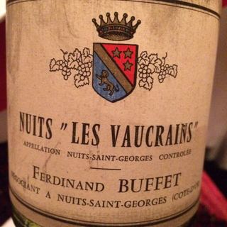 Dom. François Buffet Nuits Saint Georges Les Vaucrains(ドメーヌ・フランソワ・ブッフェ ニュイ・サン・ジョルジュ ル・ボークラン)