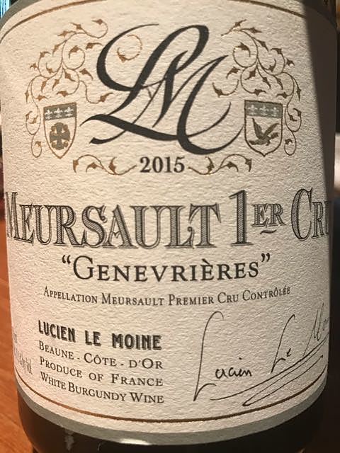 Lucien Le Moine Meursault 1er Cru Genevrières