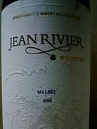 Jean Rivier Reserva Malbec(2016)