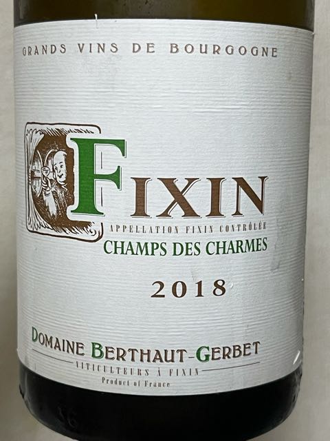 Dom. Berthaut Gerbet Fixin Champs des | Vinica 無料のワイン