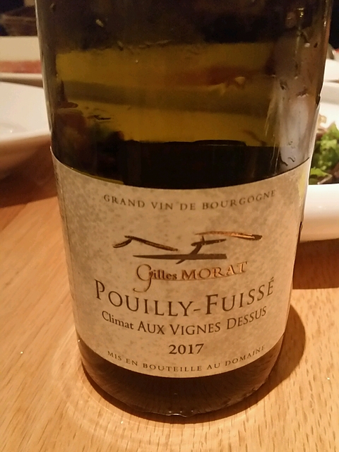 Gilles Morat Pouilly Fuissé Climat Aux Vignes Dessus