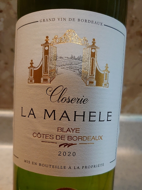 Closerie La Mahele Blaye Côtes de Bordeaux Blanc(クロズリー・ラ・マヘレ ブラン)