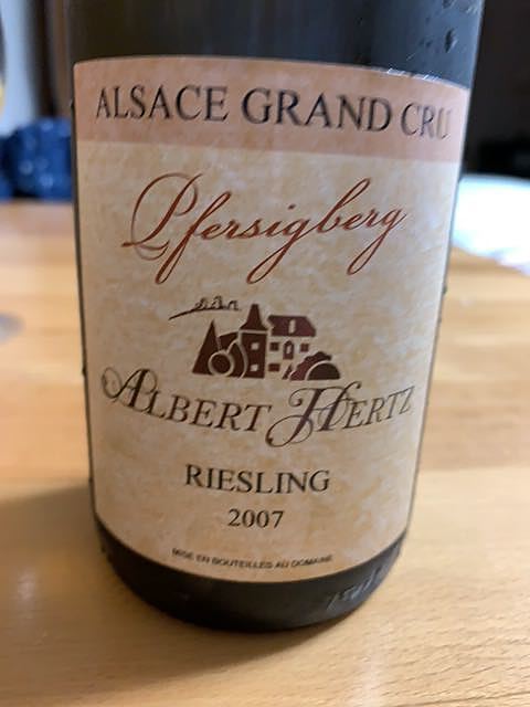 Albert Hertz Riesling Grand Cru Pfersigberg(アルベール・ハーツ リースリング グラン・クリュ プェルシックベルグ)