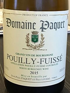 Dom. Paquet Pouilly Fuissé(ドメーヌ・パケ プイィ・フュイッセ)