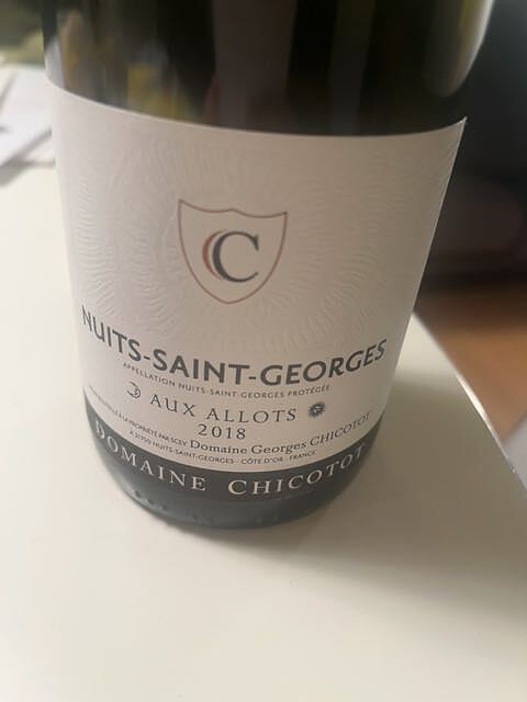 Dom. Chicotot Nuits Saint Georges Les Charmottes(ドメーヌ・シコト ニュイ・サン・ジョルジュ レ・シャルモット)