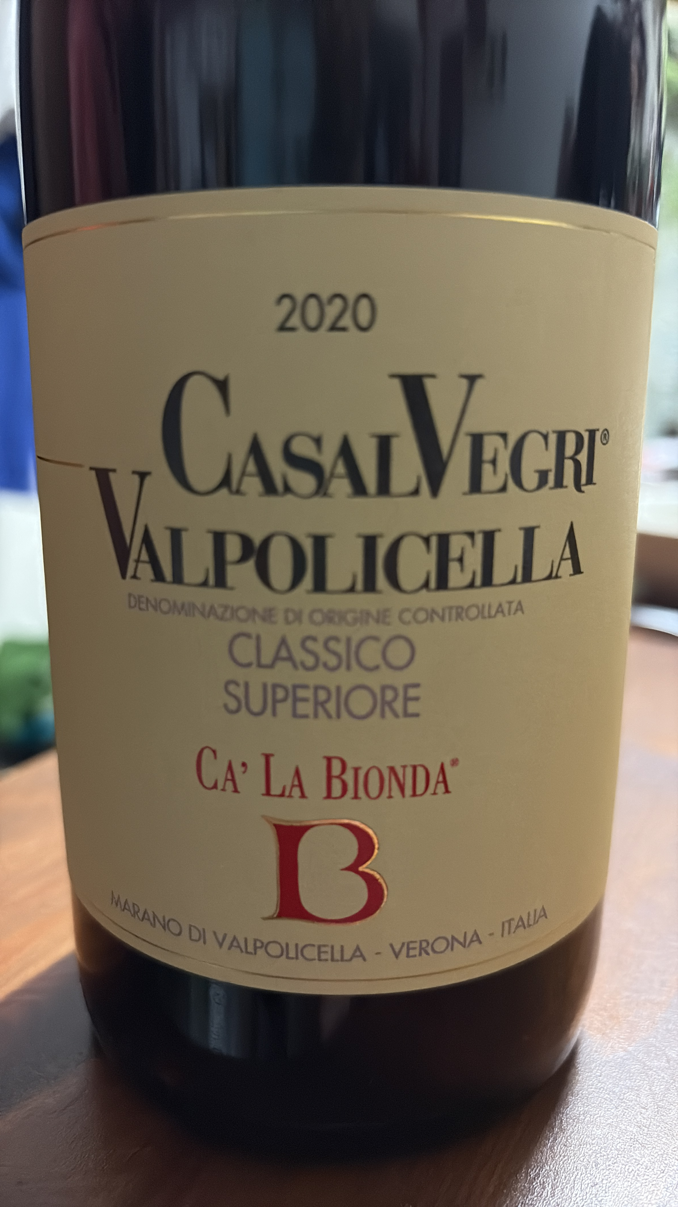 Ca' La Bionda Casal Vegri Valpolicella Classico | Vinica
