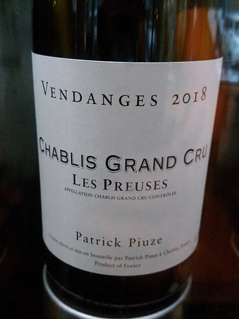 Patrick Piuze Chablis Grand Cru Les Preuses(パトリック・ピウズ シャブリ グラン・クリュ レ・プリューズ)