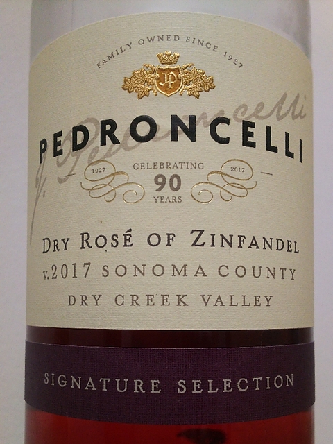 Pedroncelli Signature Selection Dry Rosé of Zinfandel(ペドロンチェ シグネチャー・セレクション ドライ・ロゼ・オブ・ジンファンデル)