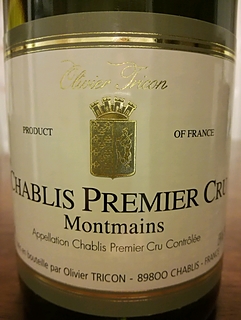 Olivier Tricon Chablis 1er Cru Montmains(オリヴィエ・トリコン シャブリ プルミエ・クリュ モンマン)