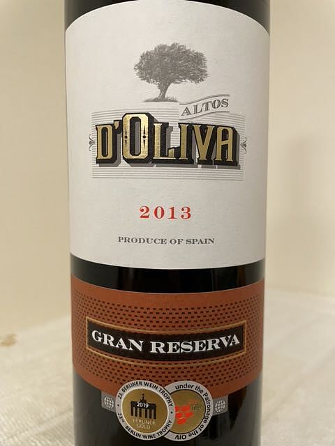 Altos d'Oliva Gran Reserva(アルトス・ドリヴァ グラン・レゼルヴァ)