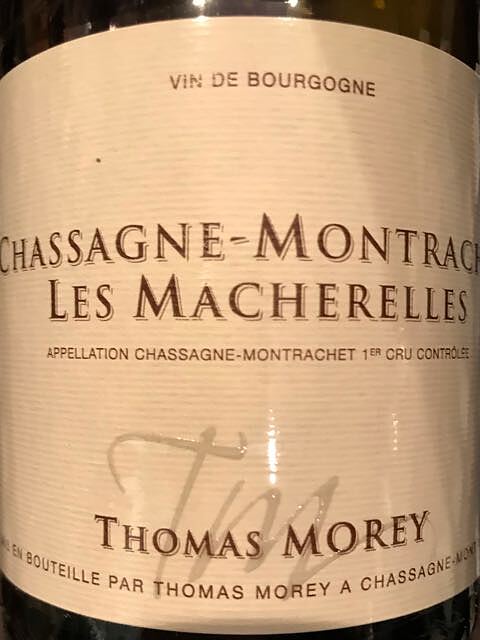 Thomas Morey Chassagne Montrachet Les Macherelles 1er Cru(トマ・モレ シャサーニュ・モンラッシェ レ・マシュレル プルミエ・クリュ)