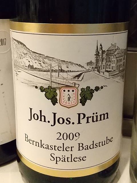 Joh. Jos. Prüm Bernkasteler Badstube Spätlese(ヨハン・ヨゼフ・プリュム ベルンカステル・バトシュトゥバ シュペートレーゼ)