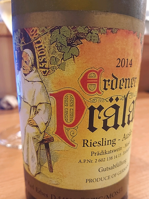 Karl Erbes Erdener Prälat Riesling Auslese(カール・エルベス エルデナー ・プレラート リースリング アウスレーゼ)