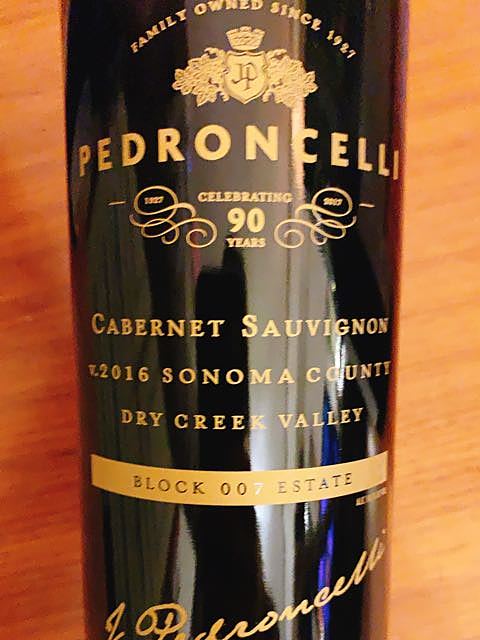 Pedroncelli Block 007 Estate Cabernet Sauvignon(ペドロンチェ ブロック007・エステート カベルネ・ソーヴィニヨン)