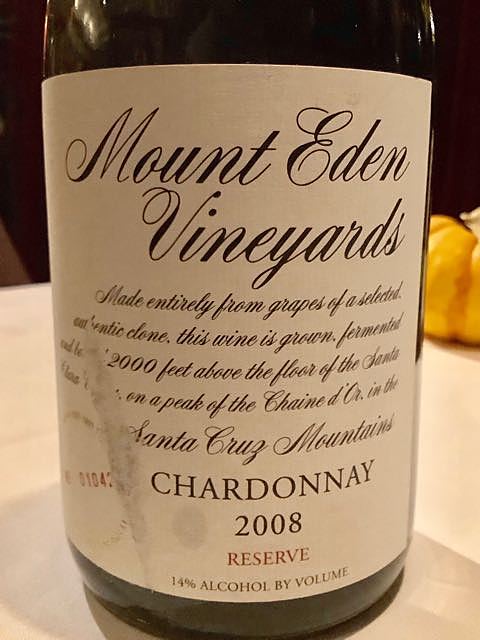 Mount Eden Vineyards Chardonnay Reserve(マウント・エデン・ヴィンヤーズ シャルドネ リザーブ)