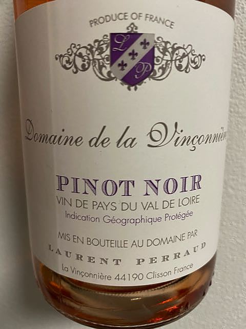 Dom. de la Vinçonnière Pinot Noir Rosé(ドメーヌ・ド・ラ・ヴァンソニエール ピノ・ノワール ロゼ)