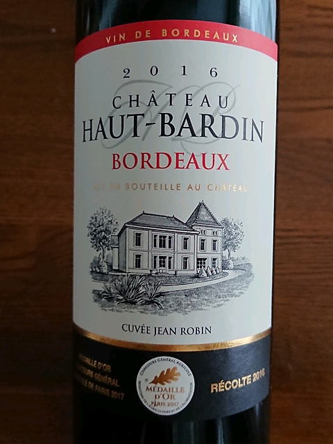 Ch. Haut Bardin Cuvée Jean Robin(シャトー・オー・バルダン)