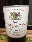 Ch. Saint Nicolas Fronsac(2000)